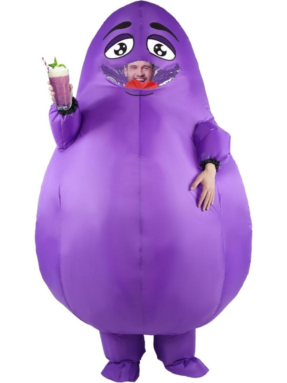 Inflatable Purple Halloween Costume - Full Body Adult Suit for Parties & Fun